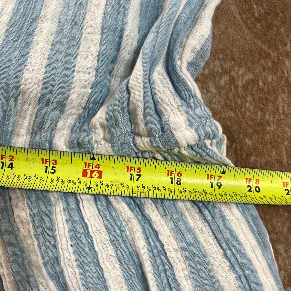 Old navy boho gauzy beach prairie cottagecore cotton balloon sleeve mini dress S - Picture 7 of 8